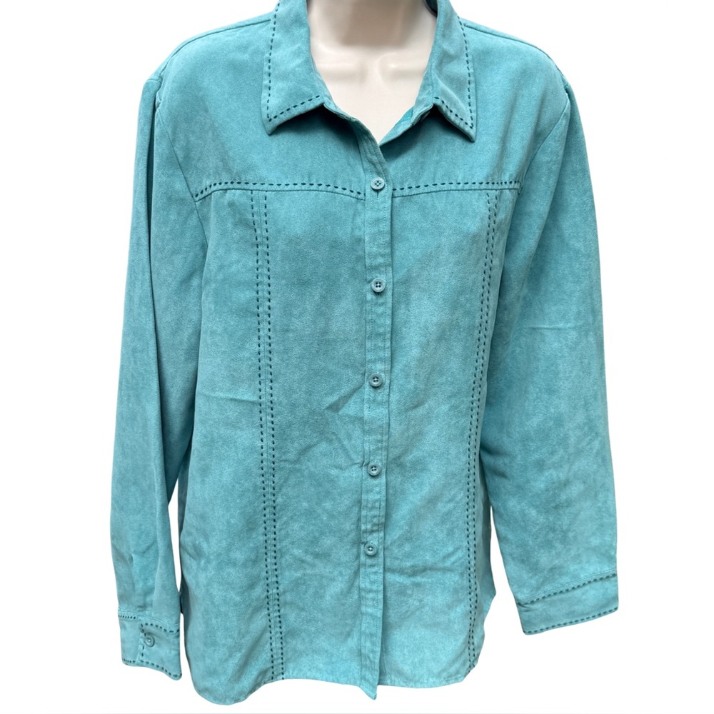 Relativity | XL Turquoise Button-Down Shirt